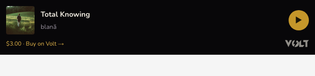 VOLT embeddable track widget showing artwork, title, artist, a play button, price, and a Buy on Volt link